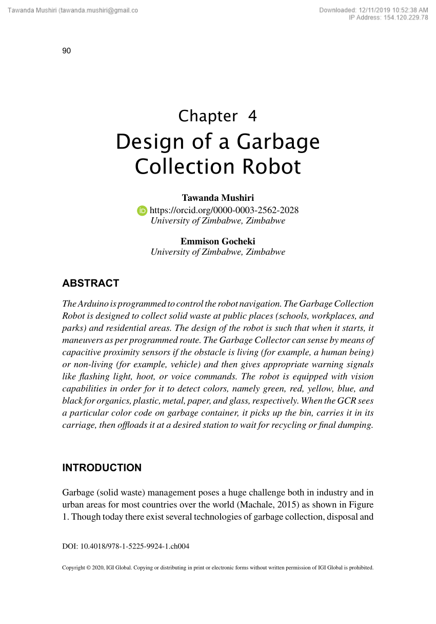 pdf-design-of-a-garbage-collection-robot