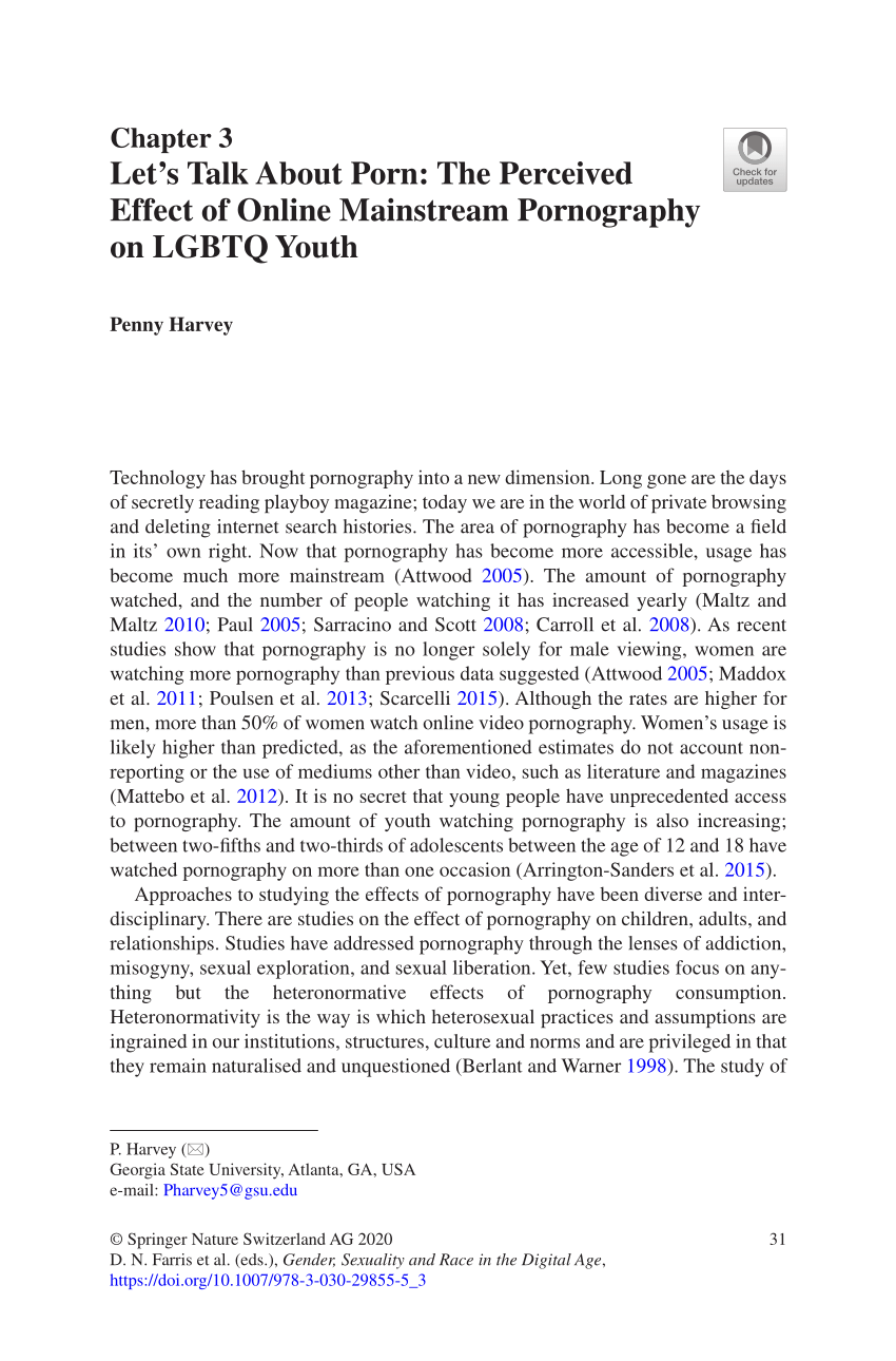 PDF) Lets Talk About Porn The Perceived Effect of Online Mainstream Pornography on LGBTQ Youth picture picture
