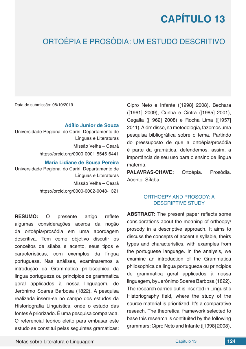 PDF) Grammatica Philosophica da Lingua Portugueza ou Principios da
