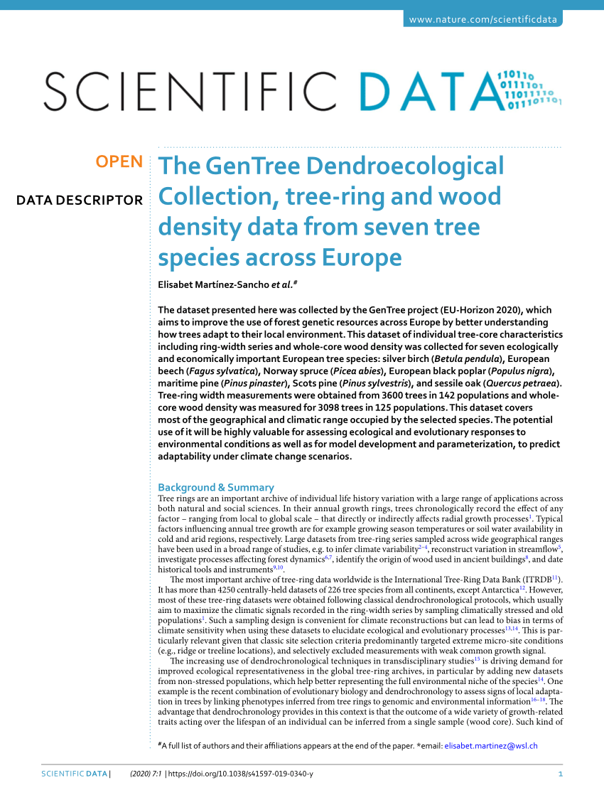 Tree rings provide a new class of phenotypes for genetic associations that  foster insights into adaptation of conifers to climate change | Semantic  Scholar