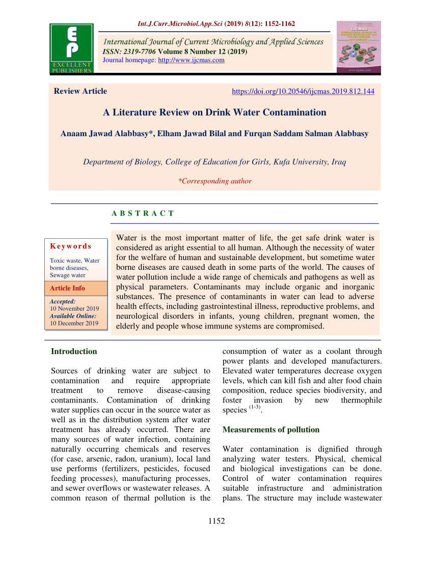 literature review on water pollution(pdf)