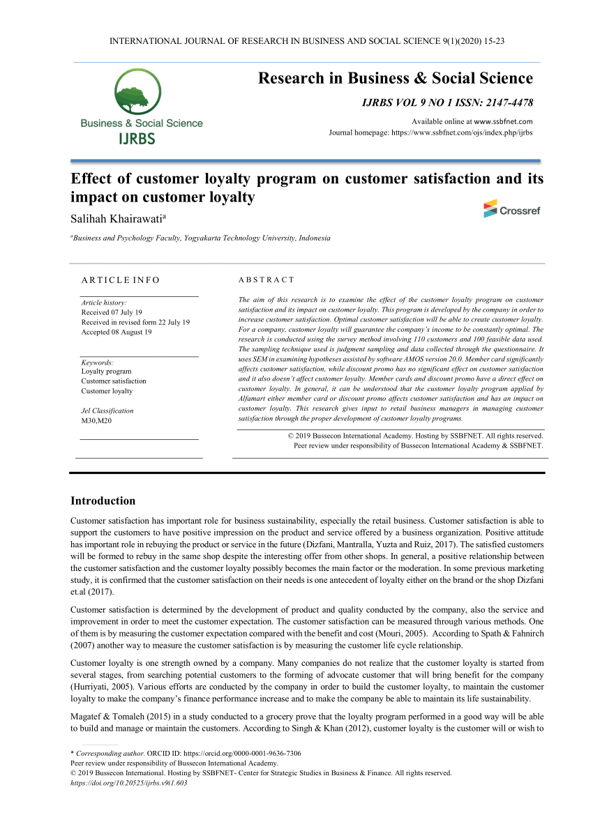 customer loyalty program research paper