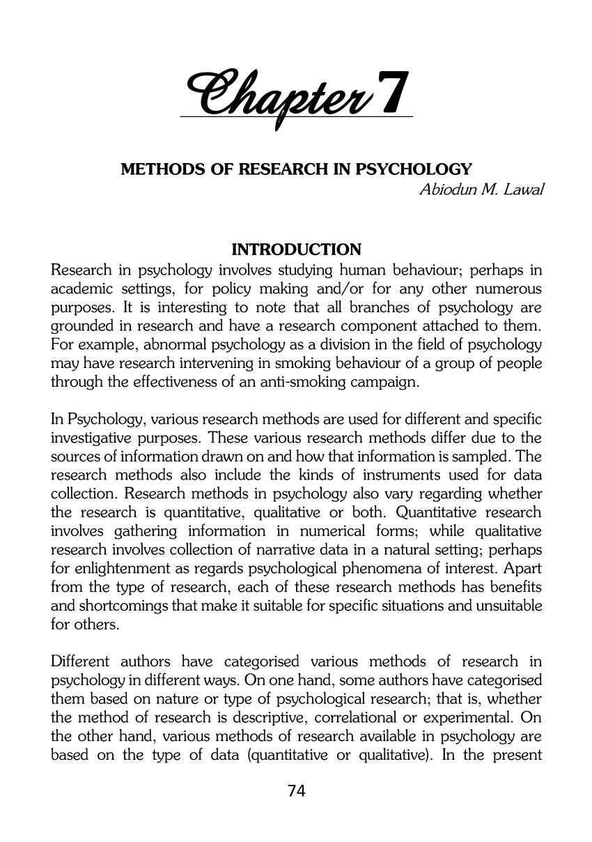 research topic on psychology pdf