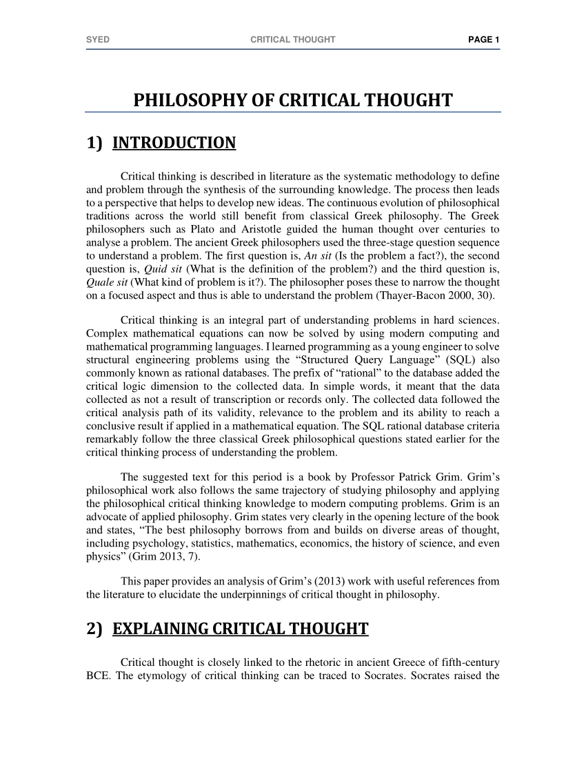 philosophy critical thinking practice test
