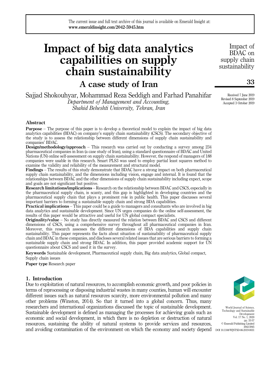 (PDF) Impact of big data analytics capabilities on supply ...