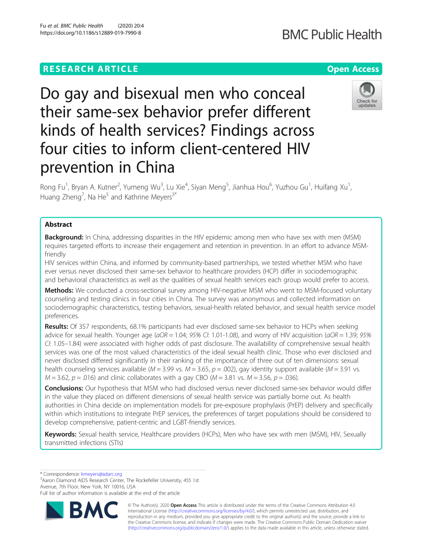 PDF Do gay and bisexual men who conceal their same sex behavior