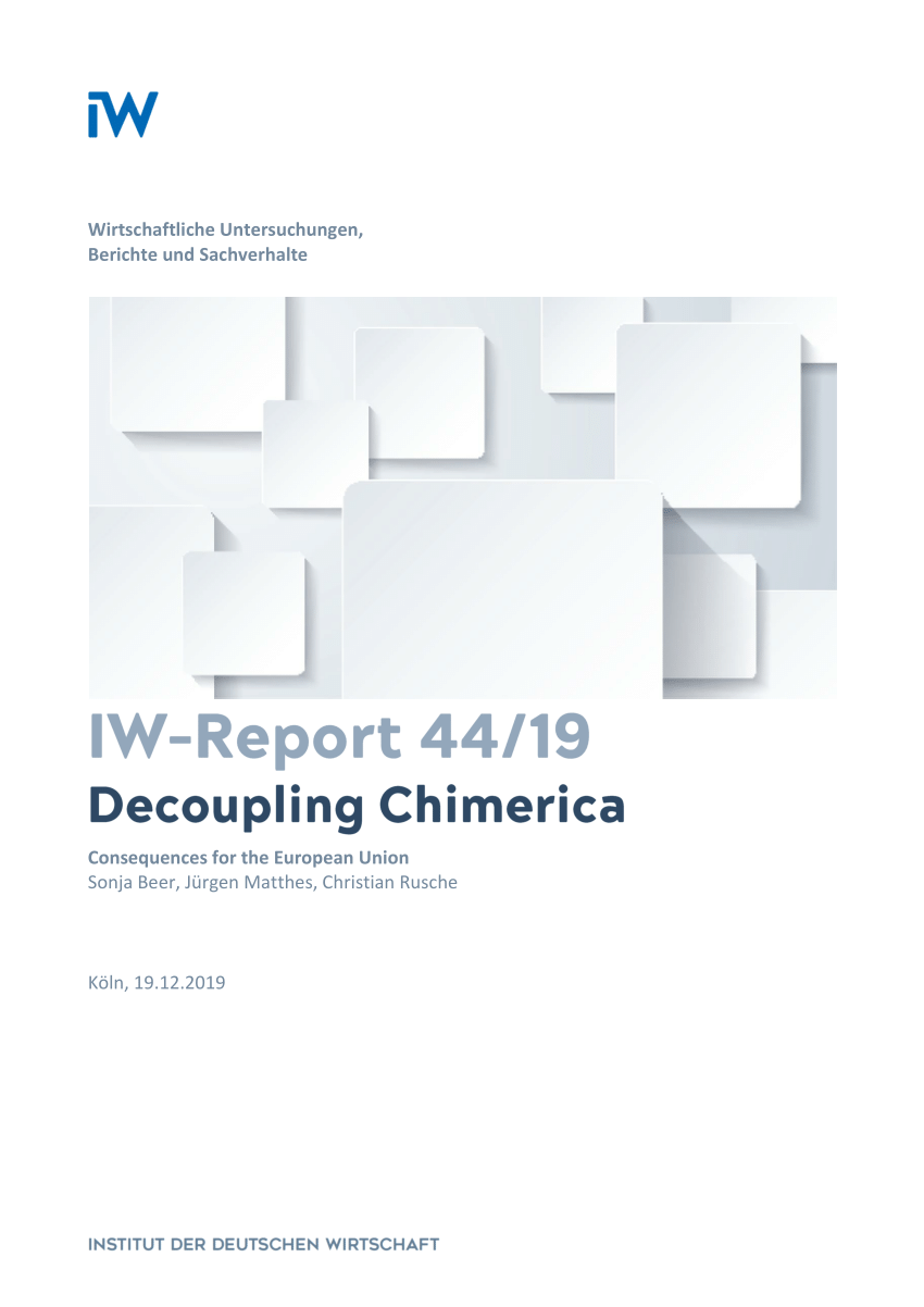 Pdf Decoupling Chimerica Consequences For The European Union