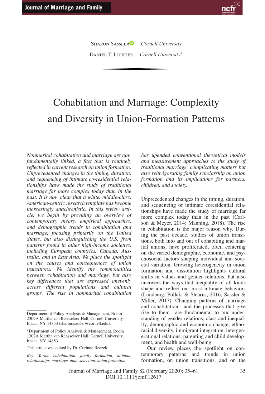 cohabitation research paper