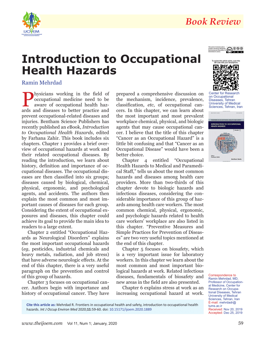 research article on occupational health and safety