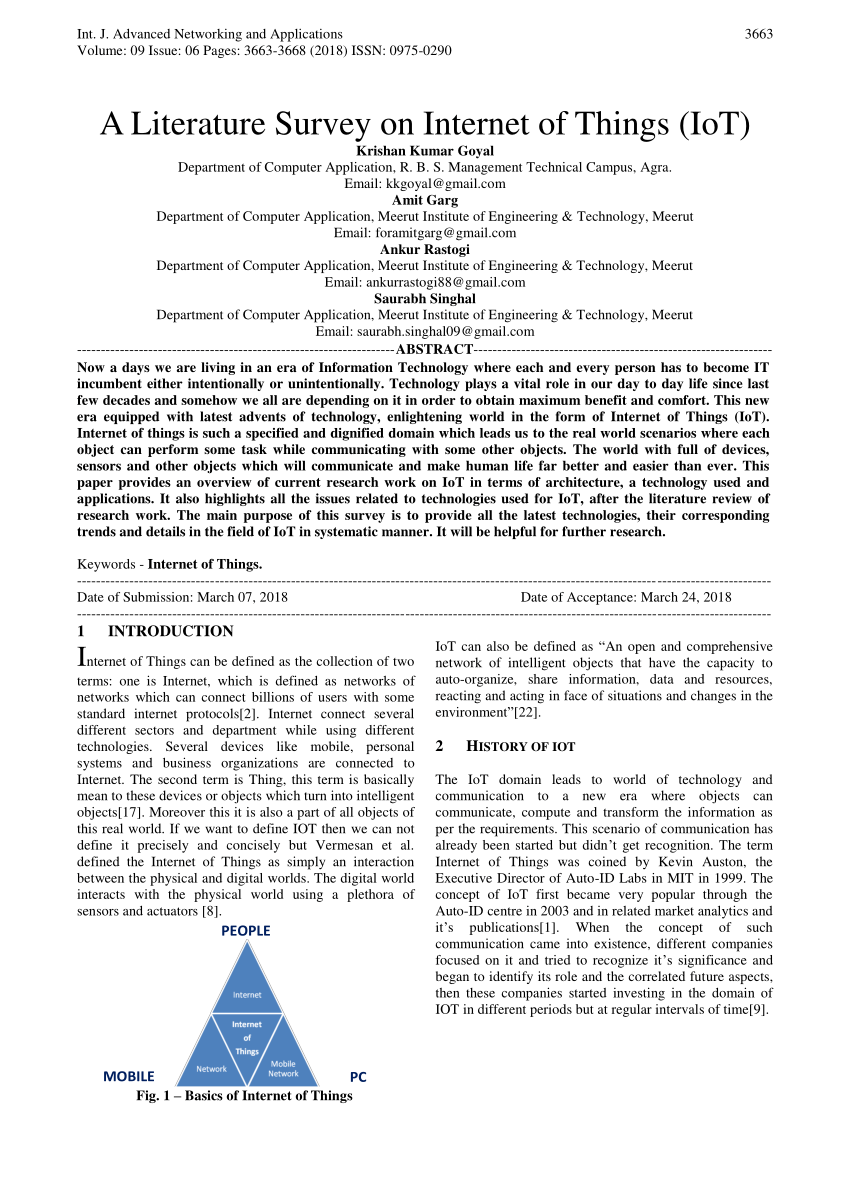 research paper based on iot
