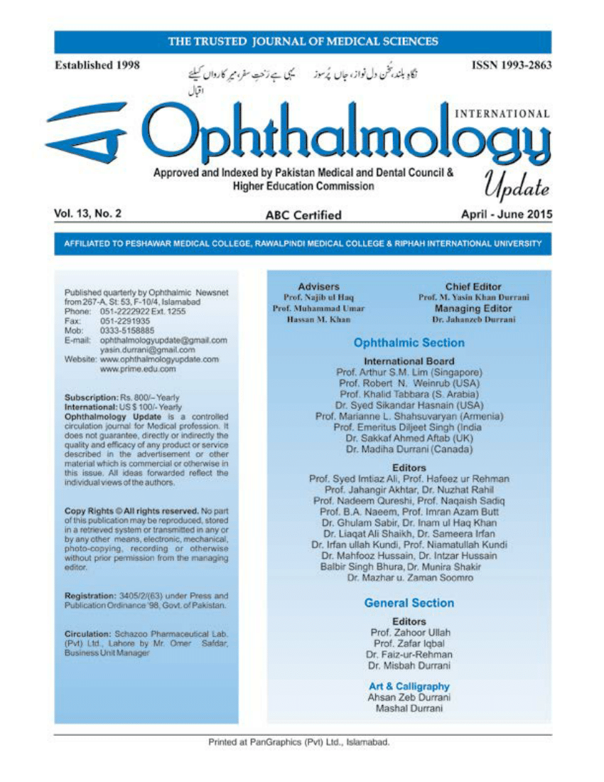 Pdf Ocular Motor Nerve Palsy