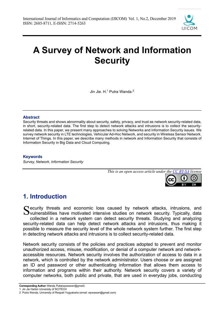 technical research paper on network security