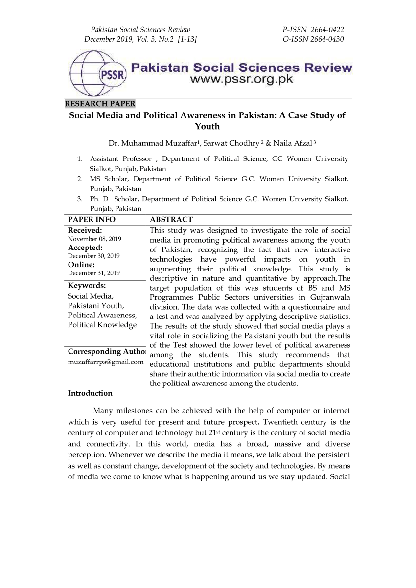 research articles on social issues in pakistan
