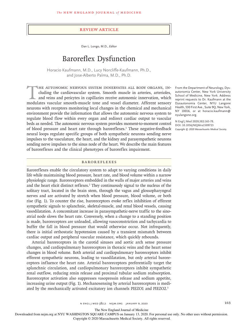 PDF) Baroreflex Dysfunction