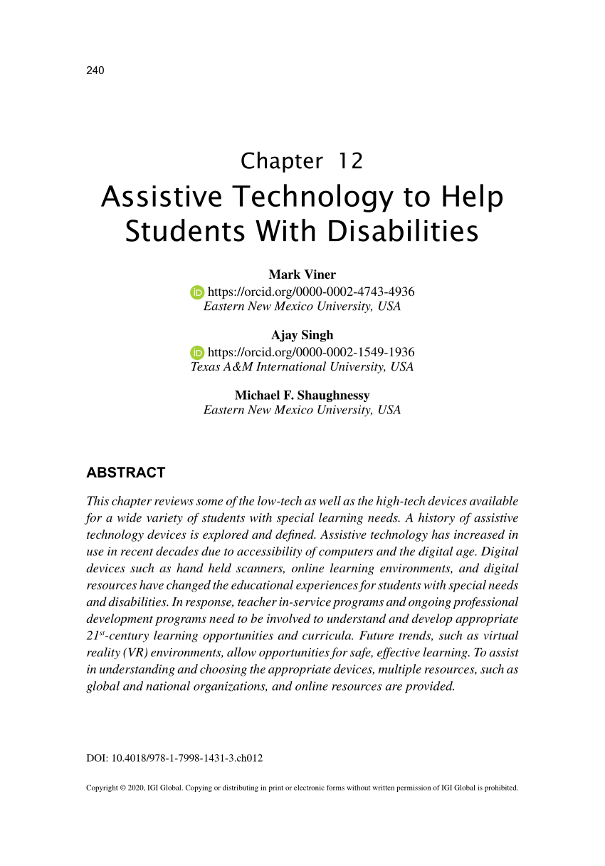 assistive technology essay conclusion
