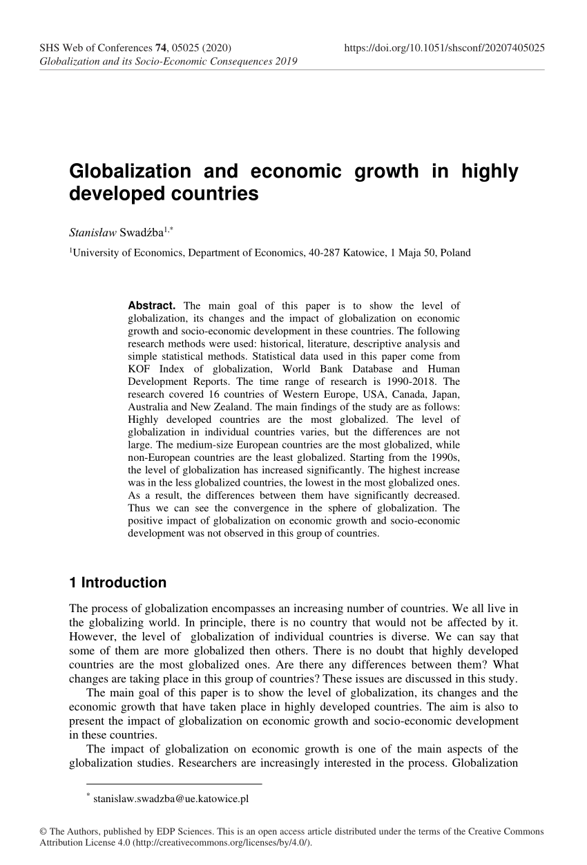 pdf-globalization-and-economic-growth-in-highly-developed-countries