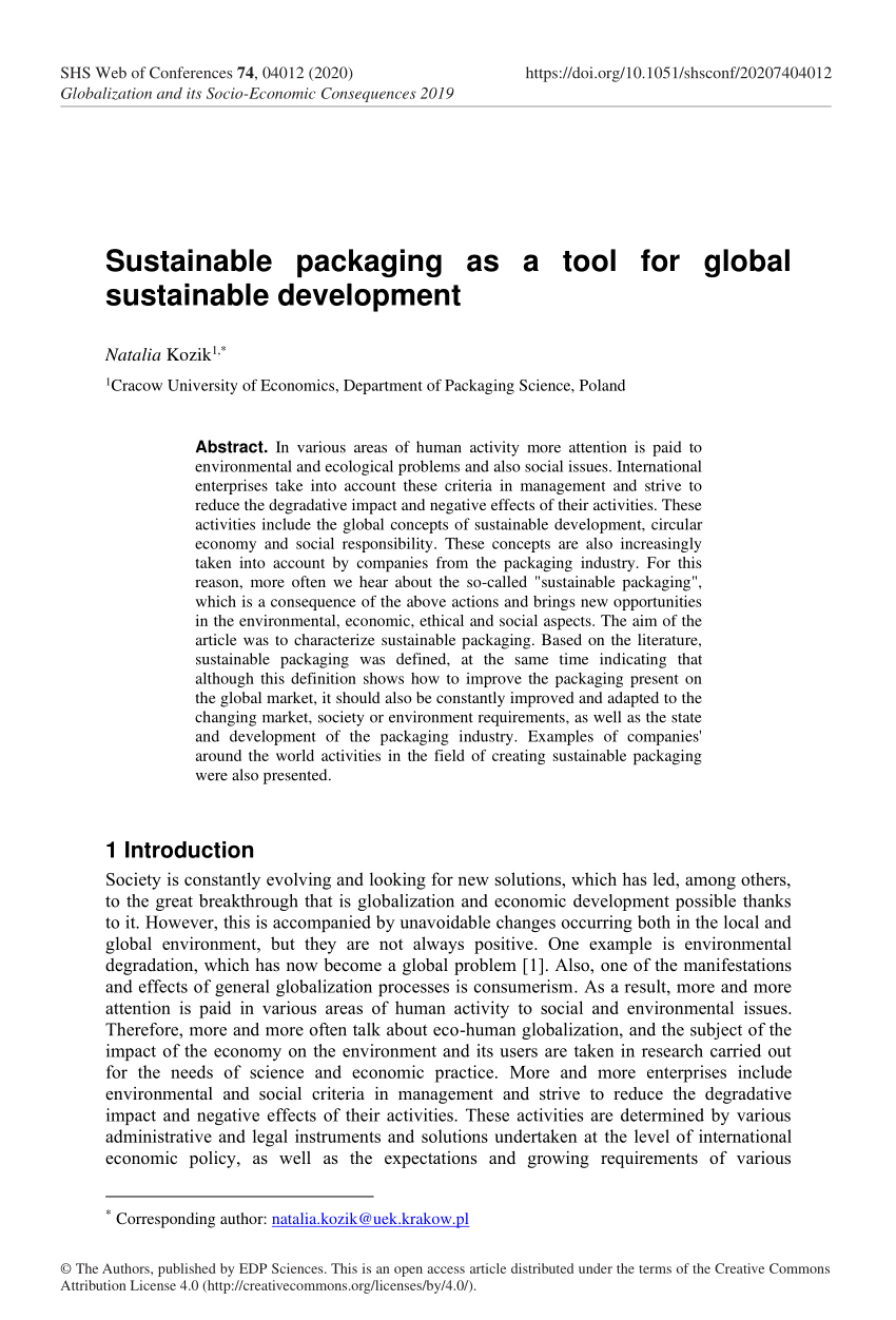 sustainable packaging research paper