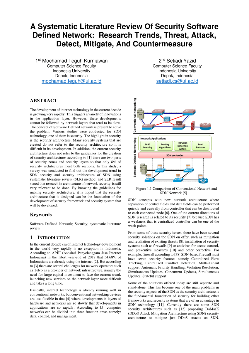 literature review of network security