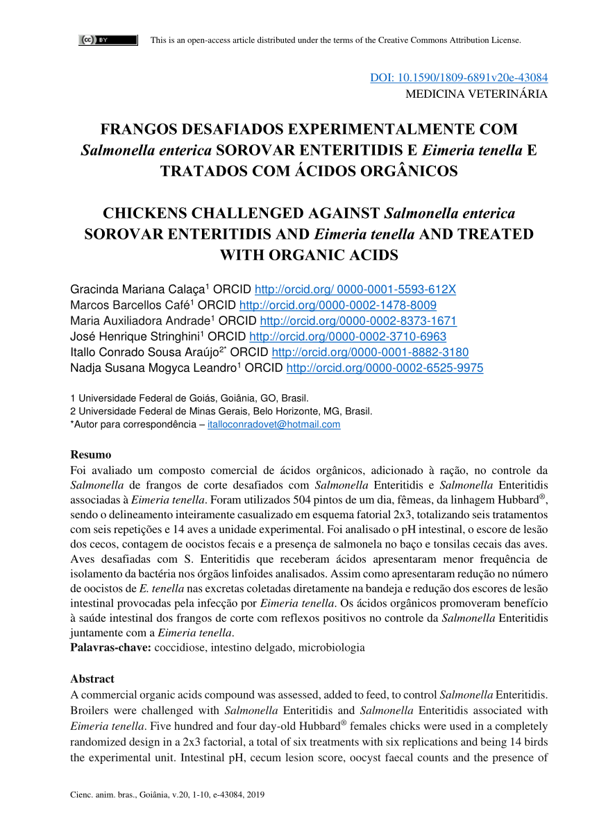 PDF) A IMPORTÂNCIA DA Salmonella spp. NA INTERAÇÃO AMBIENTE-HOMEM