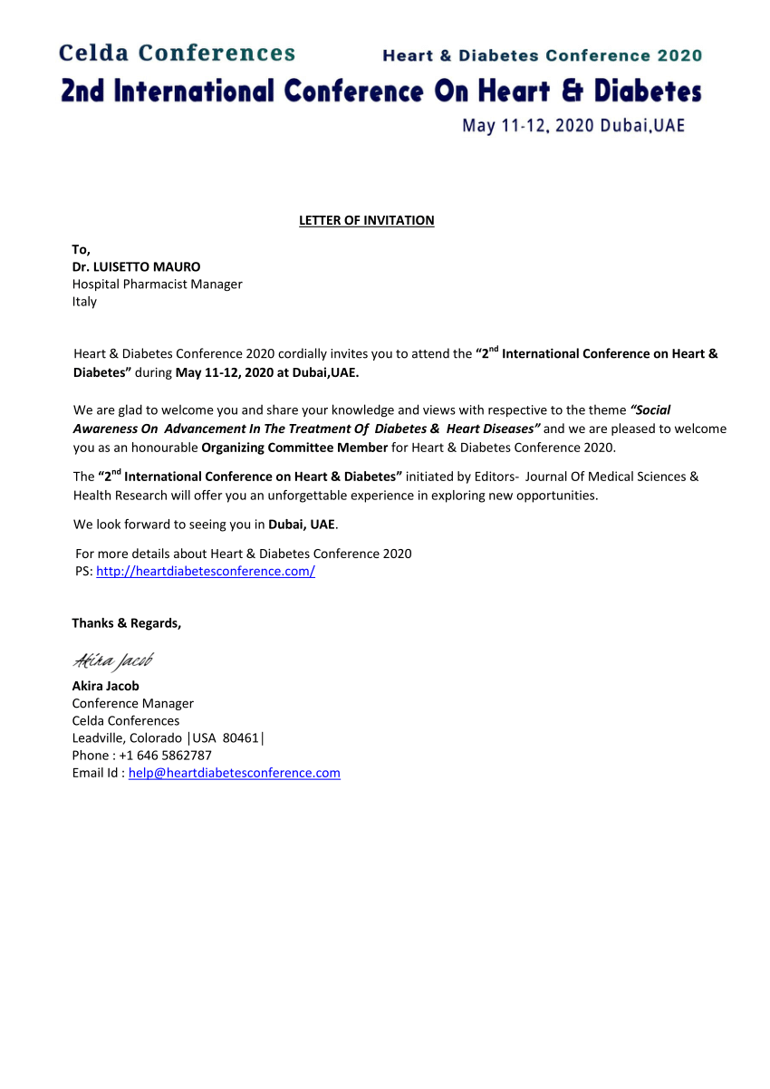 (PDF) invitation letter Organizing board member international