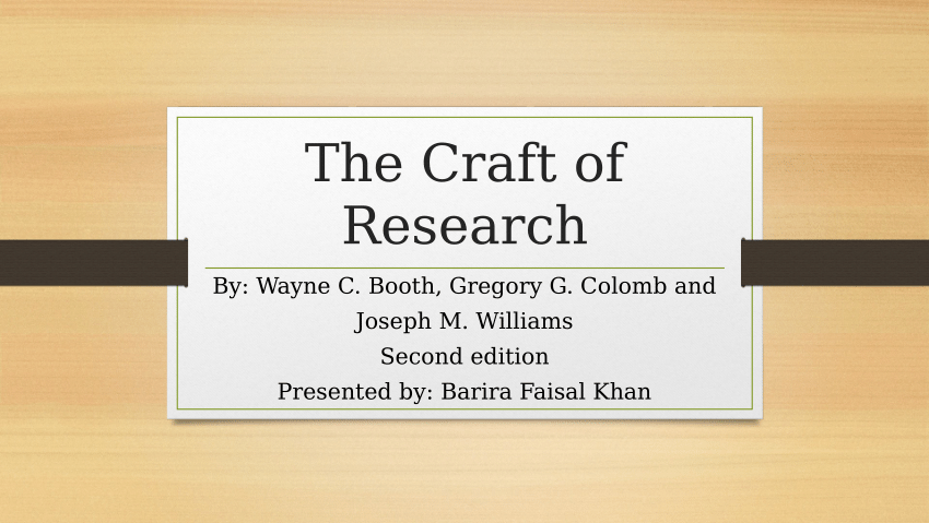 the craft of research chapter 7