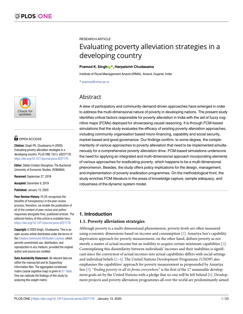 research paper on poverty alleviation