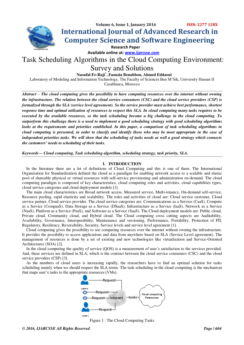 Pdf Task Scheduling Algorithms In The Cloud Puting Environment Survey And Solutions