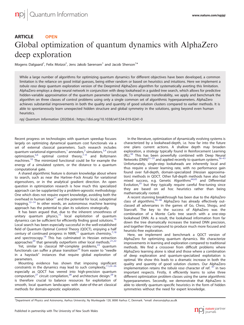 Global optimization of quantum dynamics with AlphaZero deep exploration