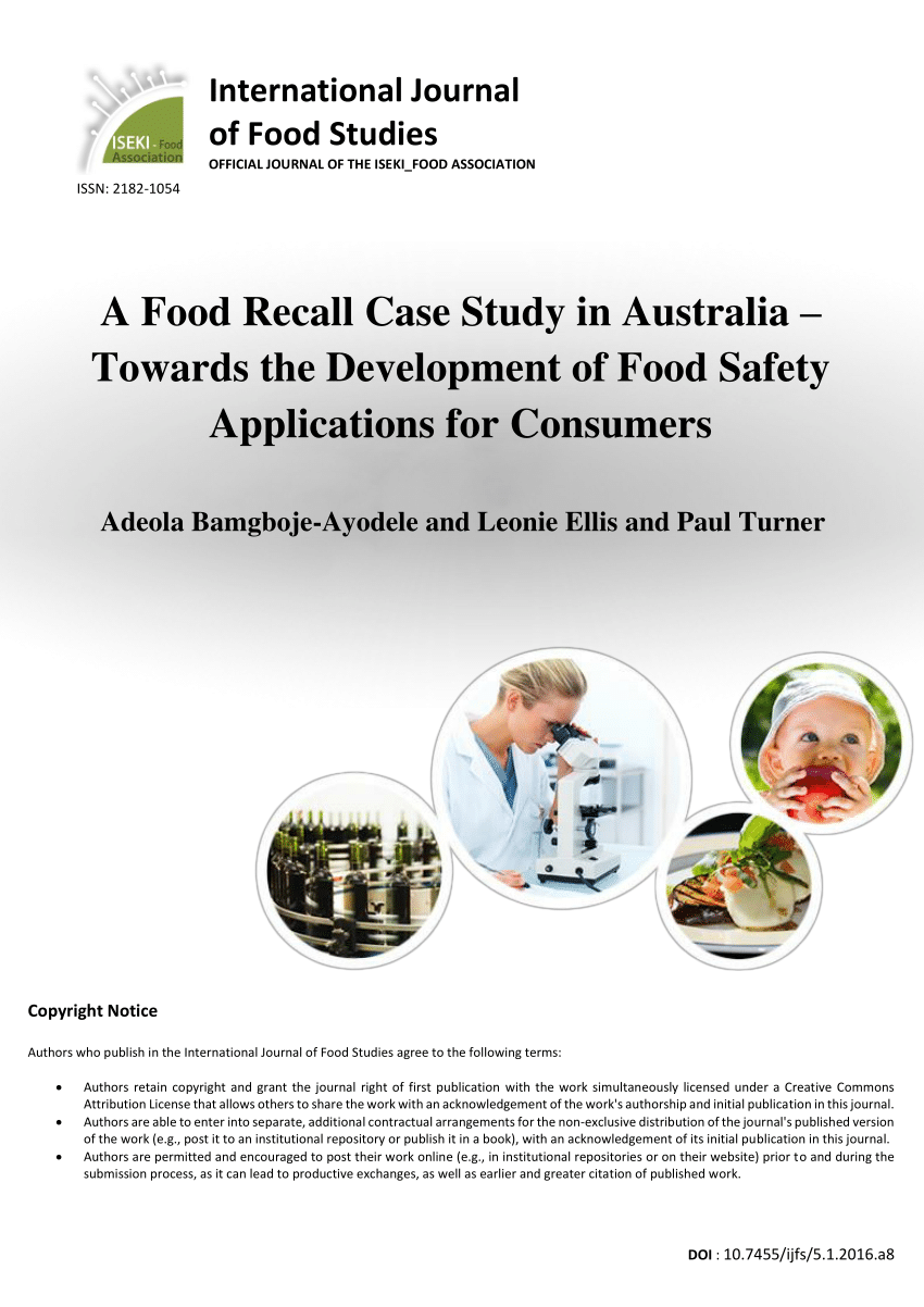 food recall case study