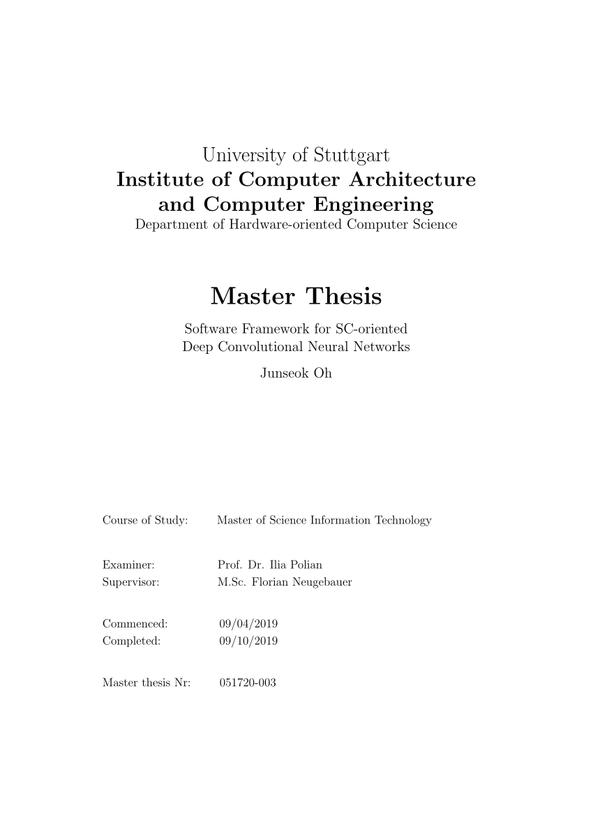 Master thesis neural networks