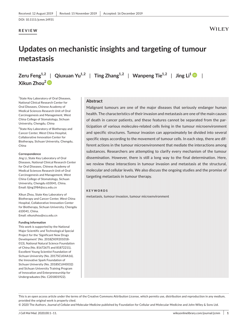 Pdf Updates On Mechanistic Insights And Targeting Of Tumour