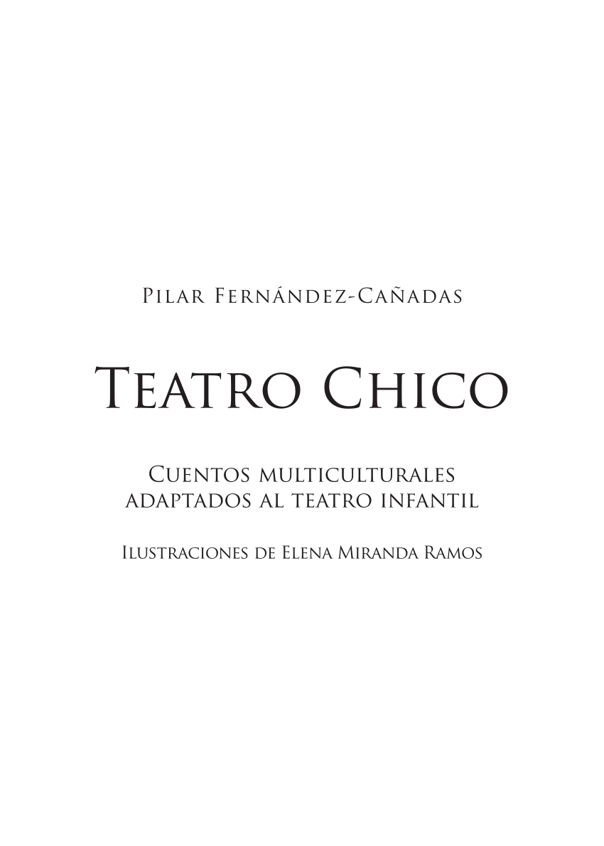 PDF) Teatro Chico: Cuentos multiculturales adaptados al teatro infantil