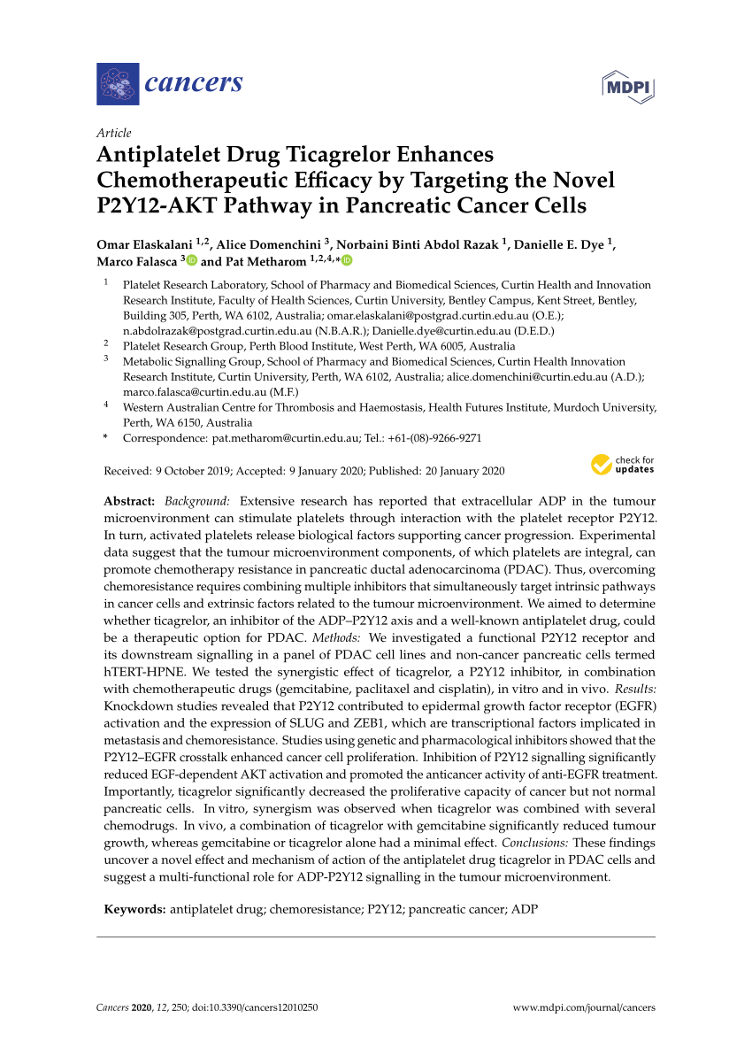 Frontiers  P2RY12-Inhibitors Reduce Cancer-Associated Thrombosis and Tumor  Growth in Pancreatic Cancers