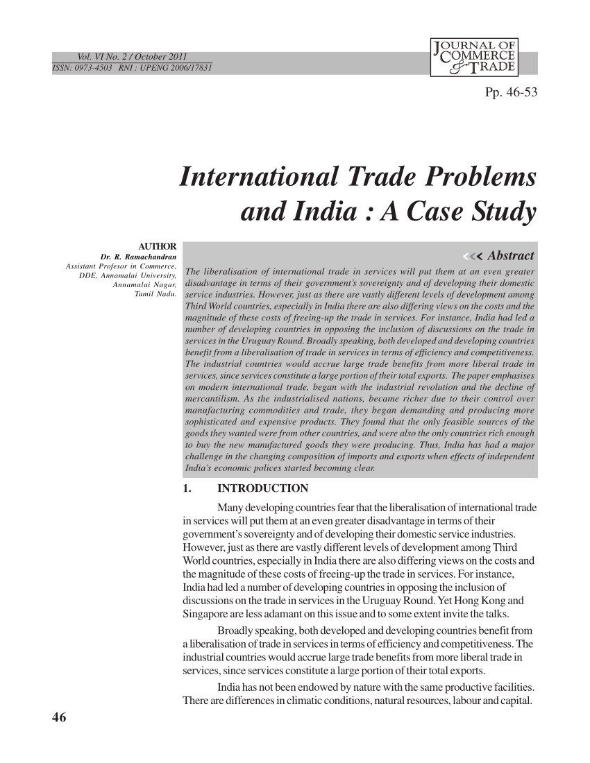 solved case study on international trade