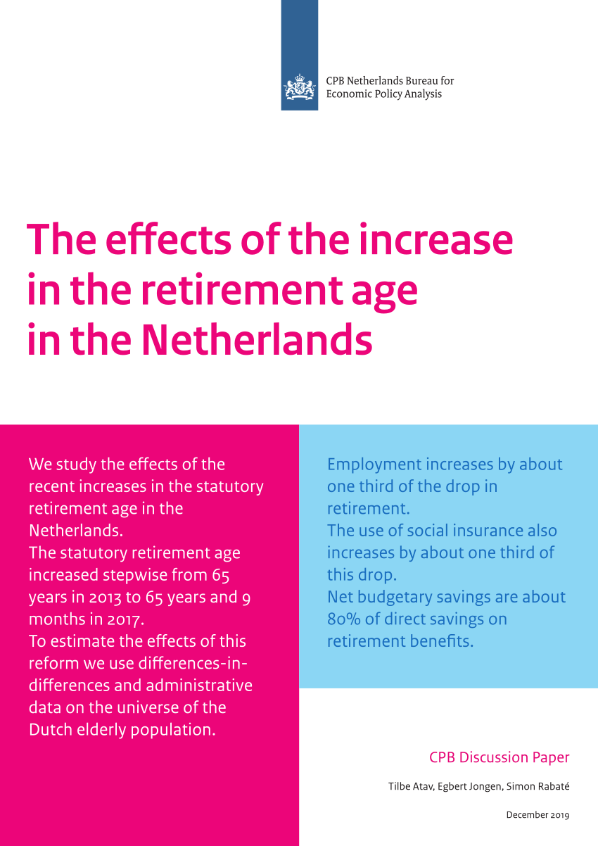 (PDF) The effects of the increase in the retirement age in the Netherlands