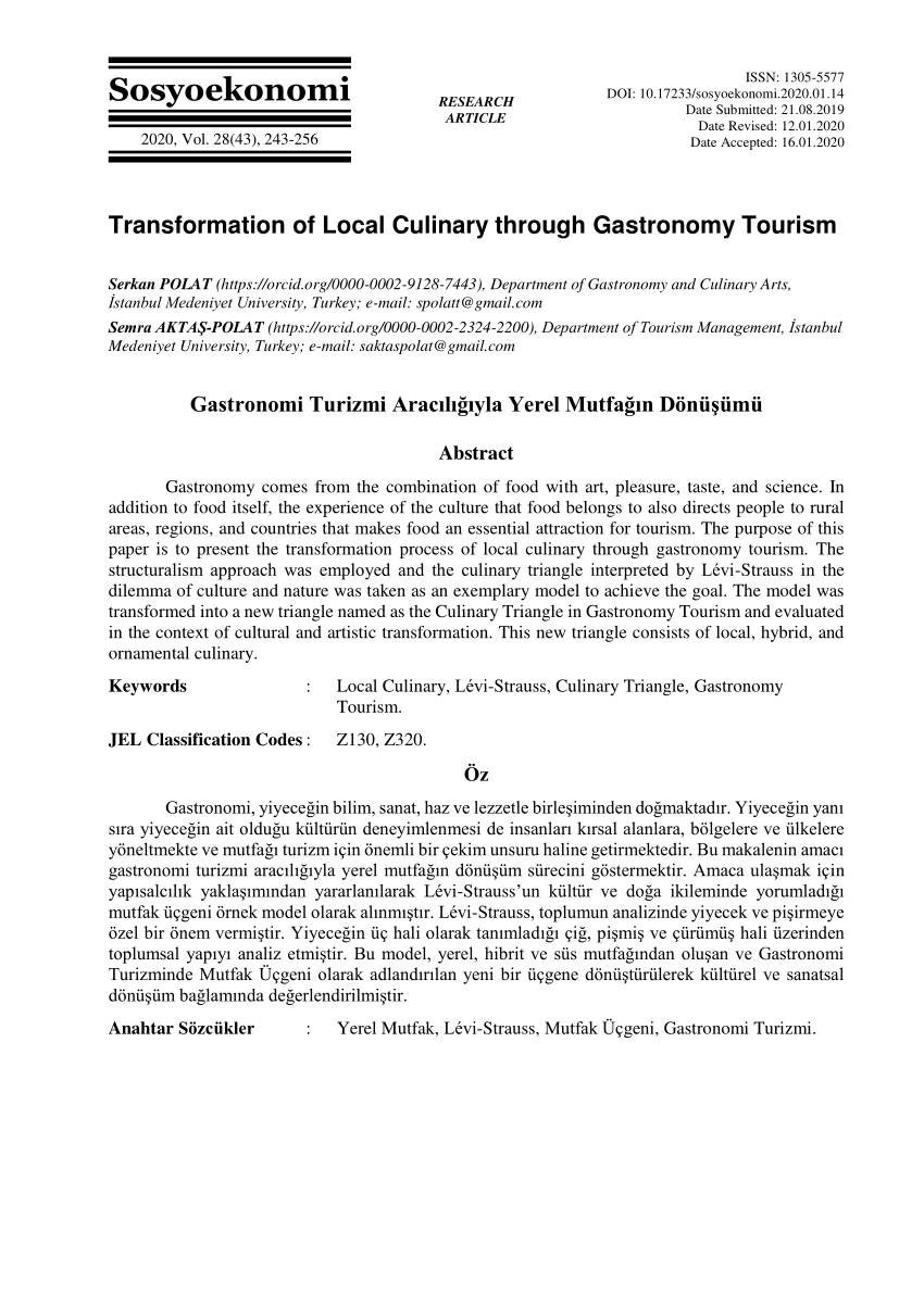 culinary tourism thesis