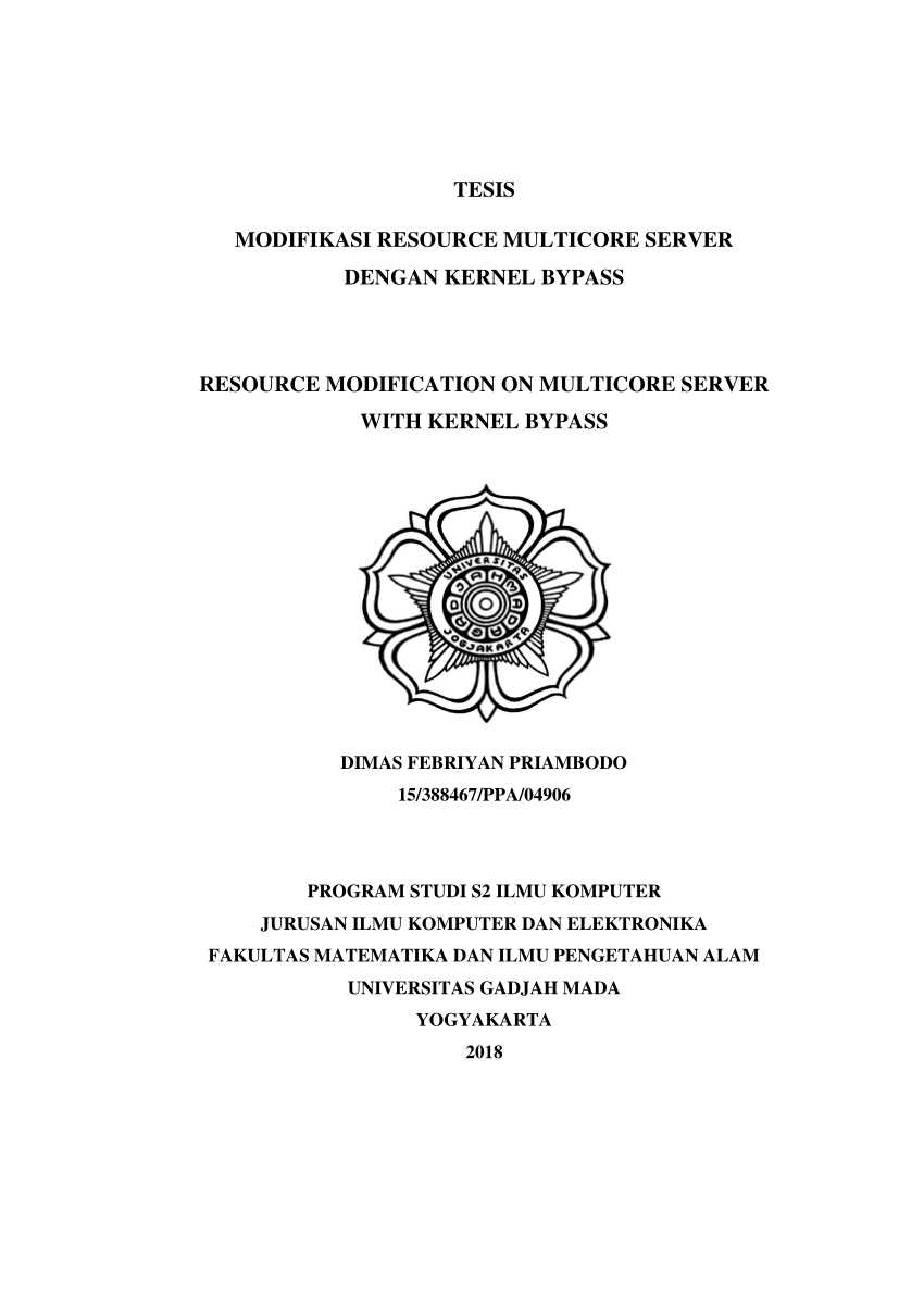 Pdf Tesis Modifikasi Resource Multicore Server Dengan Kernel Bypass Resource Modification On Multicore Server With Kernel Bypass