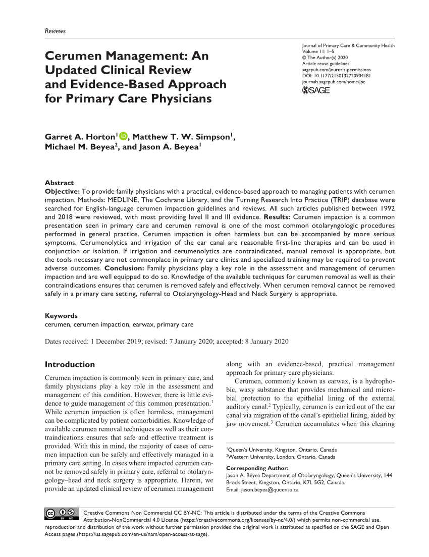 Featured Review: Assessing the effects of ear drops (or sprays) to remove  or aid the removal of ear wax in adults and children