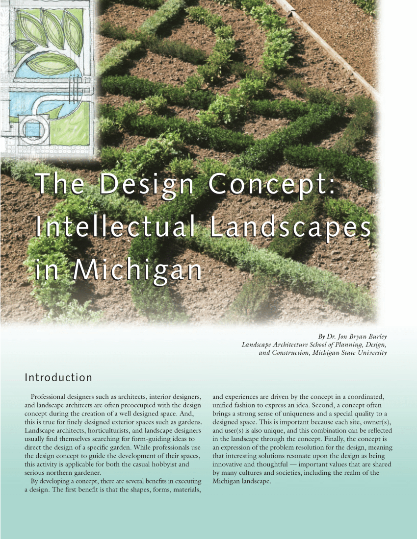 PDF) The Design Concept: Intellectual Landscape in Michigan