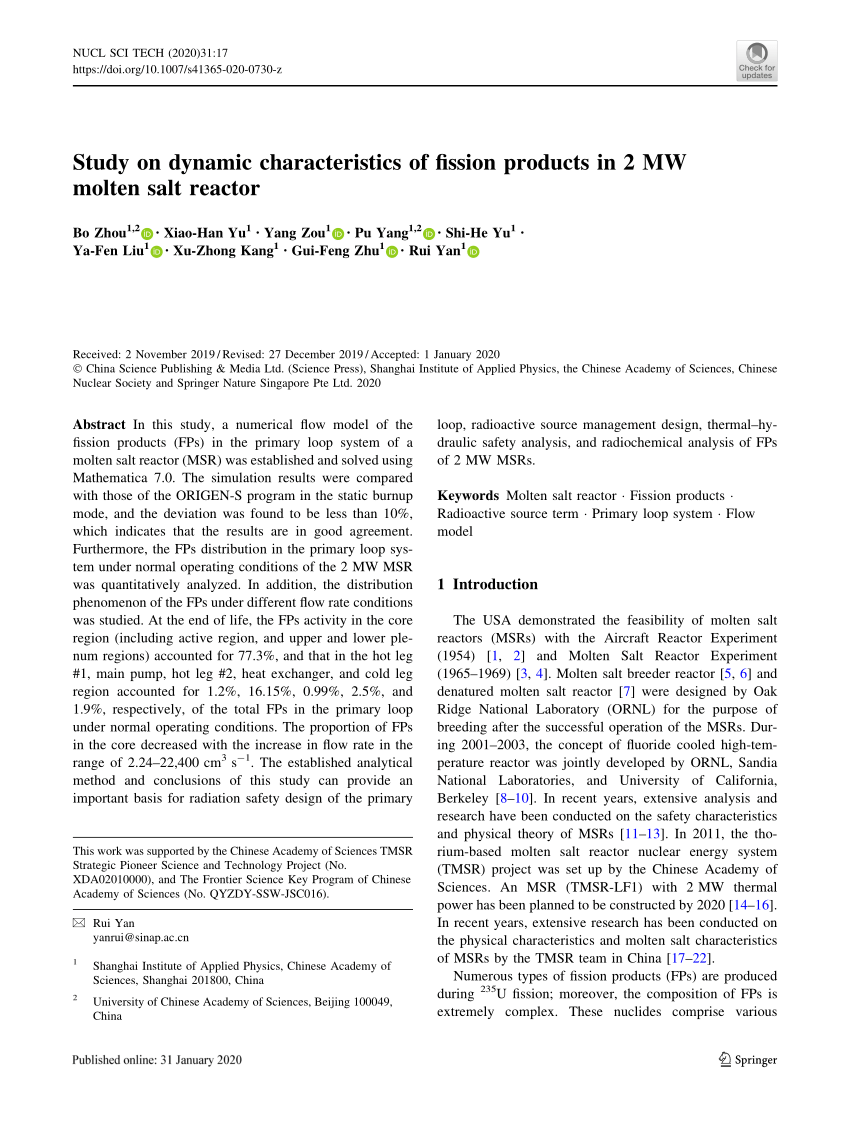 fission product behavior in the molten salt reactor experiment