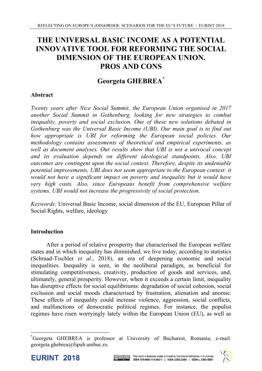 universal basic income research paper