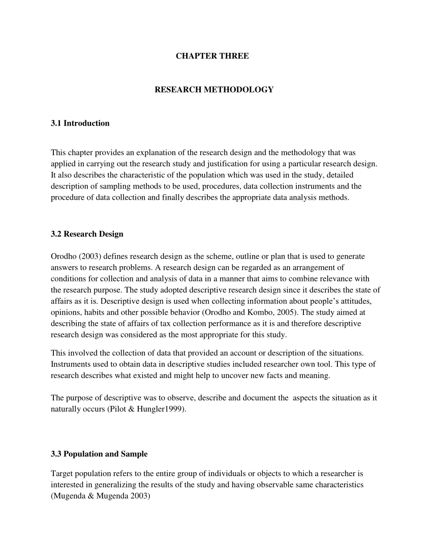 methodology chapter introduction