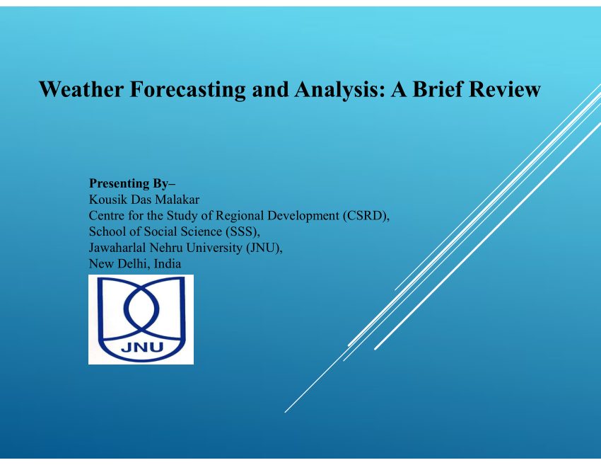 research paper for weather forecasting