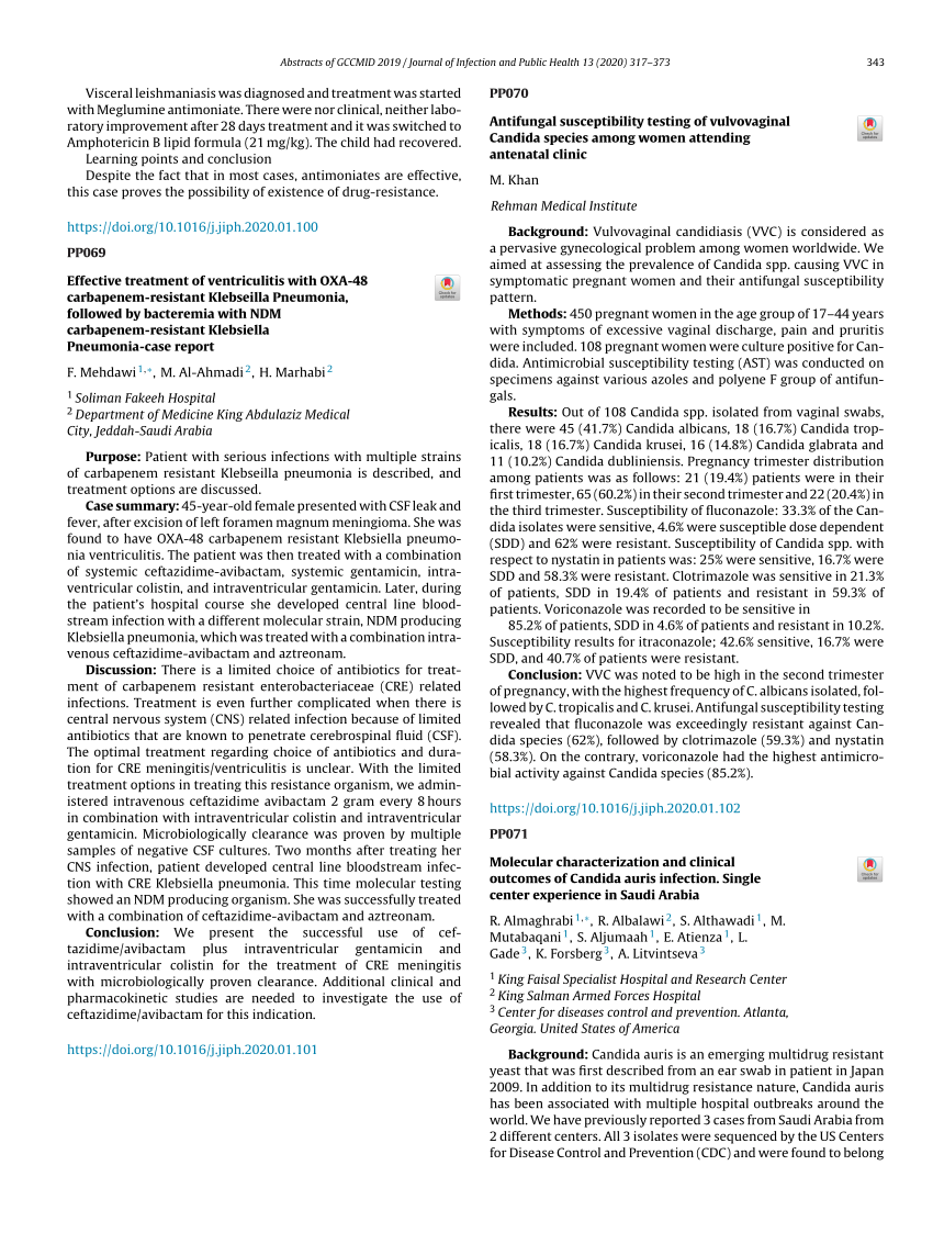 Pdf Antifungal Susceptibility Testing Of Vulvovaginal Candida Species Among Women Attending 