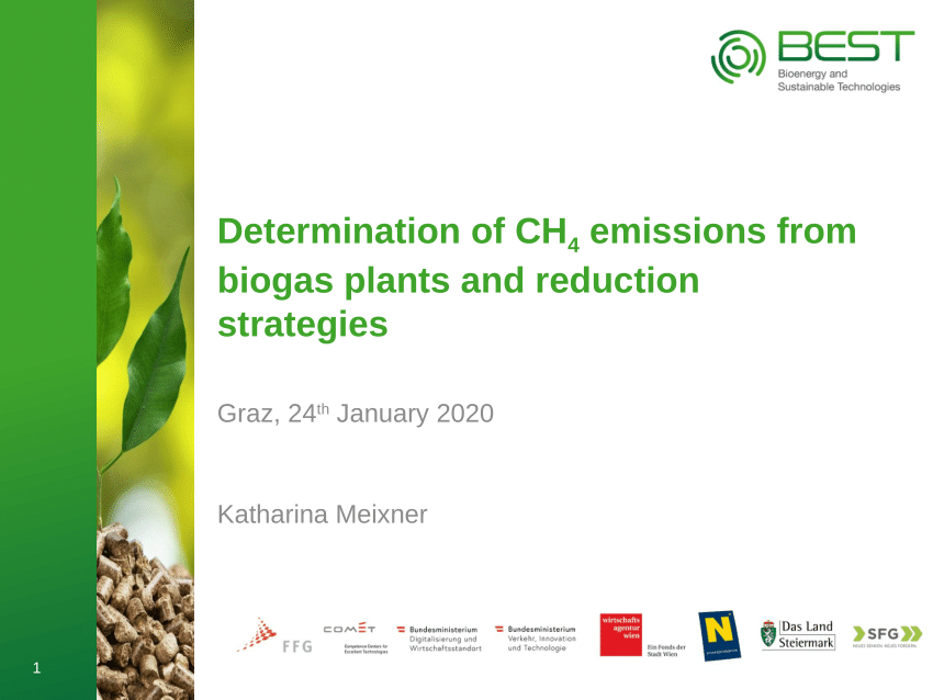 Pdf Determination Of Ch4 Emissions From Biogas Plants And Reduction