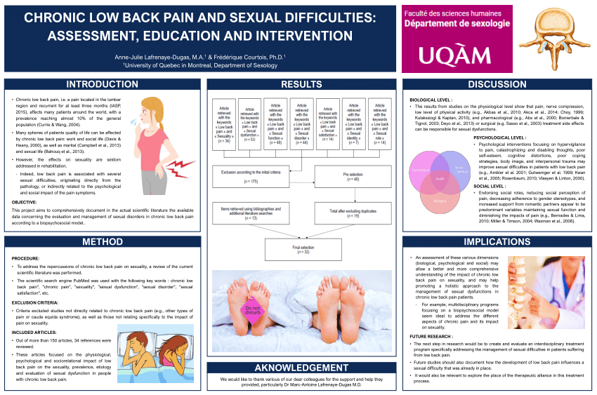 PDF Chronic low back pain and sexual difficulties Assessment