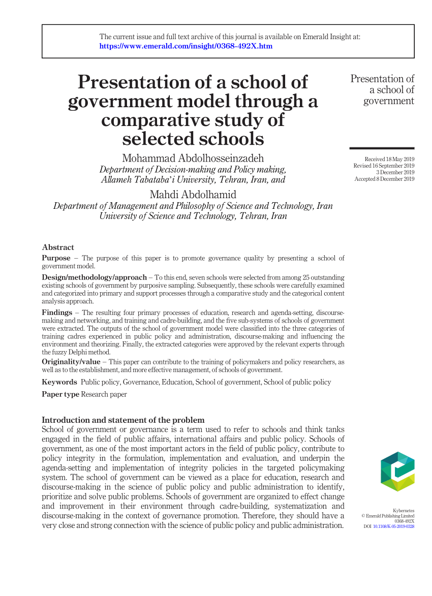 PDF) A STUDY OF ATTITUDE OF GOVERNMENT AND NON‐GOVERNMENT SCHOOL