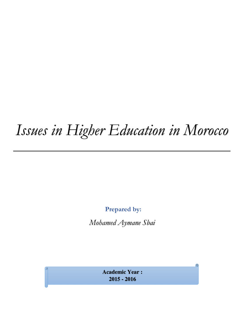 education in morocco essay