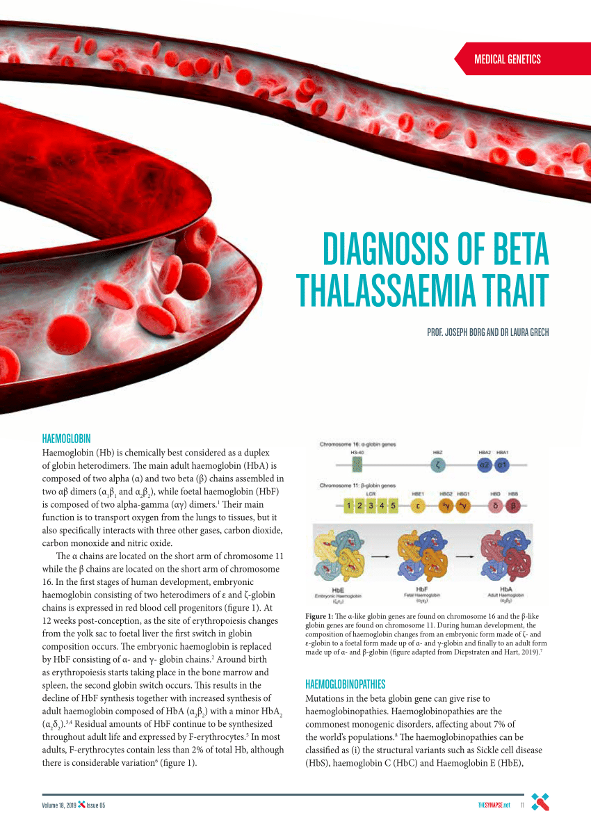 Pdf Diagnosis Of Beta Thalassaemia Trait