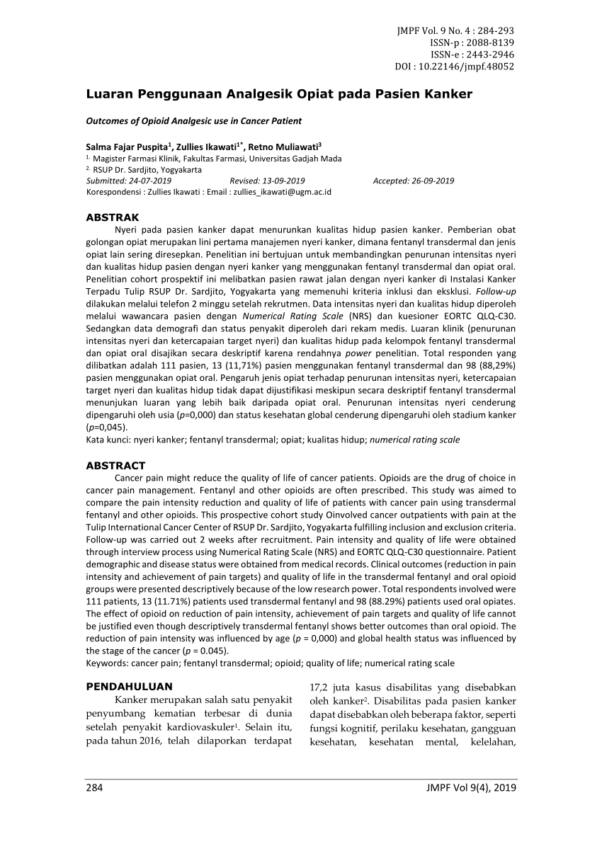 Comparisons Between Transdermal Fentanyl And Sustained Release Oral Download Table